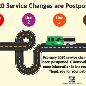 2020 service changes are postponed
