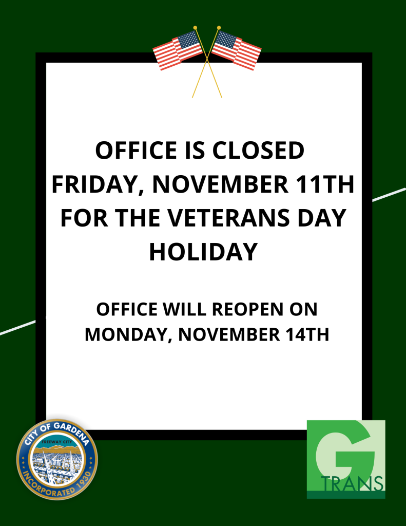 Office Closed On Veterans Day 11 11