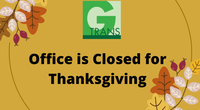 Office Closed for Thanksgiving