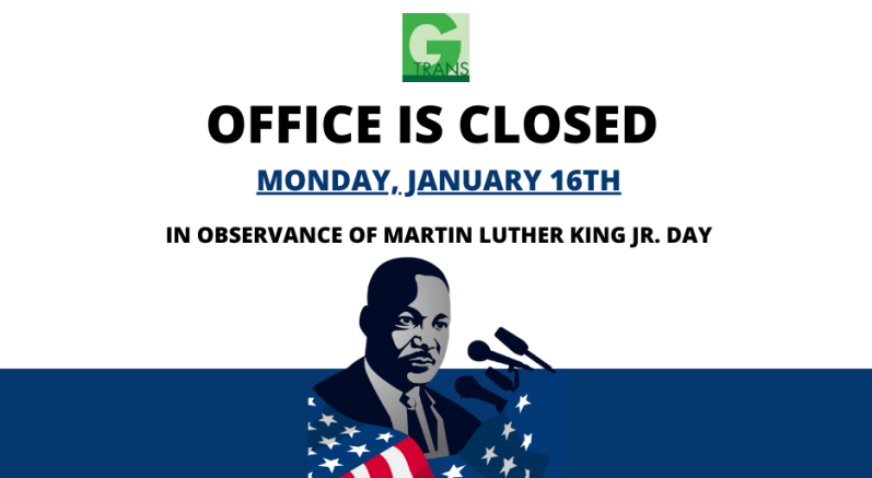 Office Closed for MLK Day 1/16