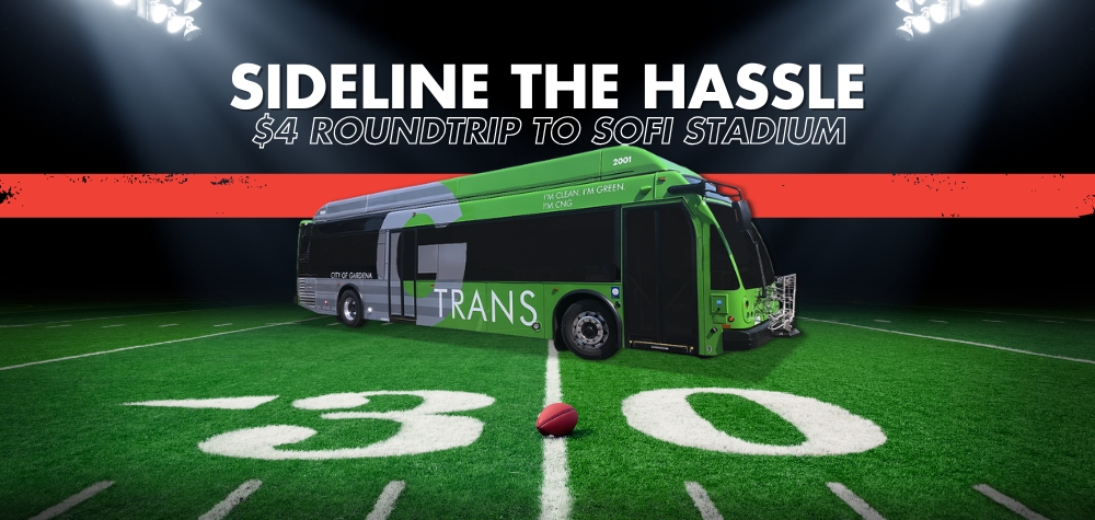 Sideline The Hassle. 4 dollar roundtrip to SOFI Stadium